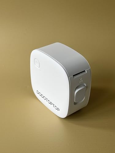Image of DODOTOPTOP Thermal Printers Mini Portable Thermal Label Printer for Food Date Labels, Two‑Tap Date Stamp Label Maker for Kitchen Storage, 203 DPI Inkless, for 12-15mm Tape