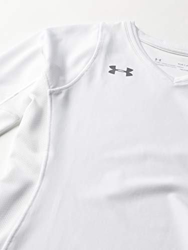 Under Armour Girls' Volleyball Powerhouse Long-Sleeve Jersey , White (100)/Graphite, Youth Small #TOP1
