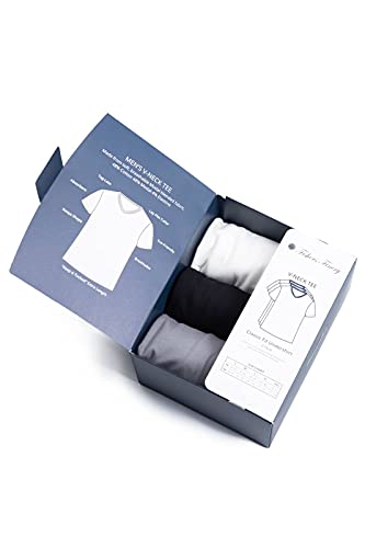 Fishers Finery Men's V Neck Comfort Stretch Undershirt | Soft | Breathable (White, M) #TOP3