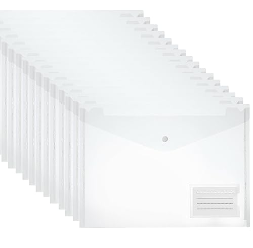 Pochette plastique transparente A4 bouton finis les papiers froissés