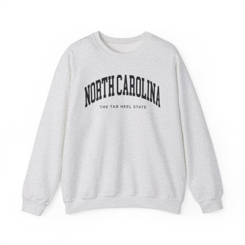 CUSTOMI North Carolina Adult Unisex Crewneck Sweatshirt Ash L