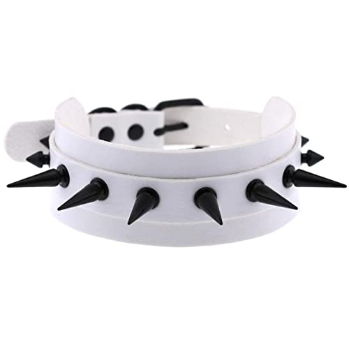 VIGOAT Spike Choker Women Studded Rivet Leather Collar Spiked Necklace Goth Chocker Jewelry Rock Witch Accessories Men 2020-35742
