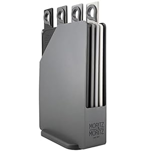 Moritz & Moritz Schneidebrett-Set – 20,5 x 14,5 cm – 4 Stück – rutschfeste Oberflächen, die es Ihnen ermöglichen, Ihre Lebensmittel sicher zu schneiden – Küchenbrett mit Griffen