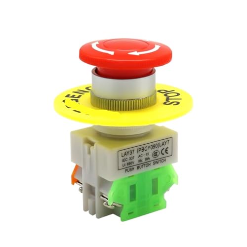 Bouton d'arrêt d'urgence rouge DPST 10A pour commande de levage et ascenseur 660V