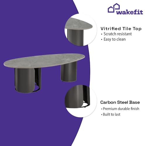 Image of Wakefit Center Table | 1 Yr Warranty | Coffee Table for Living Room Wooden, Tea Table for Living Room Wooden, Sofa Table, Free Installation from Brand, Modern Multi-Functional & Wobble-Free(Pranger)