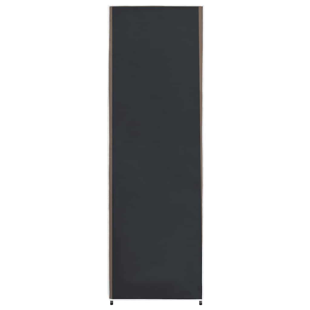 Kleiderschrank Schwarz 87 x 49 x 159 cm Stoff mit 3 Schubladen und Kleiderstange, platzsparender Faltschrank für Schlafzimmer, Flur, Kinderzimmer, Robustes Vliesmaterial, einfache Montage