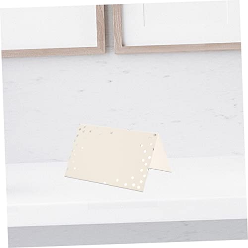 Zerodeko 100 Unidades Cartão de mesa hot stamping de bolinhas cartão de mesa de casamento cartões de