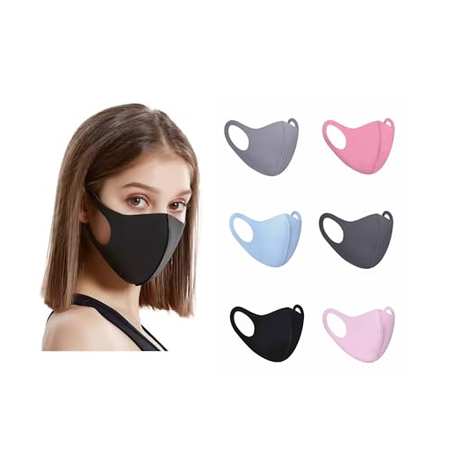 Image of Multicolor Face Mask, Dust Mask, Sun UV Protection: Washable, Reusable, Breathable Multicolor Polyester Cotton Face Masks for Outdoor Activities, Unisex