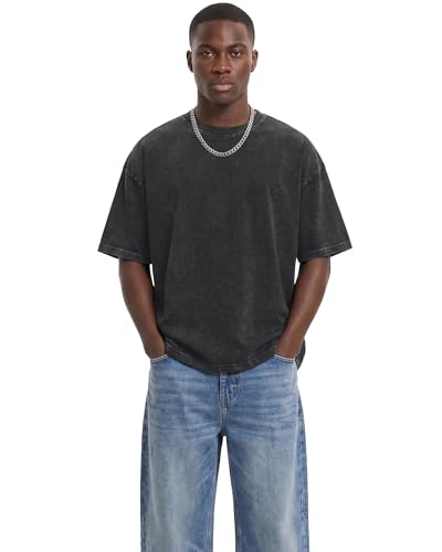 Image of Oversized Tshirts for Men Short Sleeve Vintage Washed Basic Loose Tees 2026