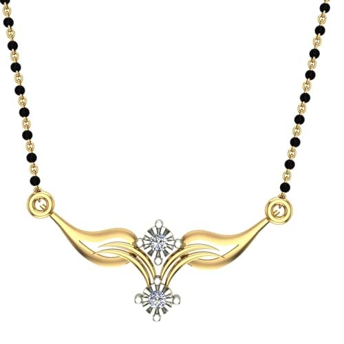 14K/18K/ Yellow/Rose/White Gold And Diamond Designer Mangalsutra for Women-image-35