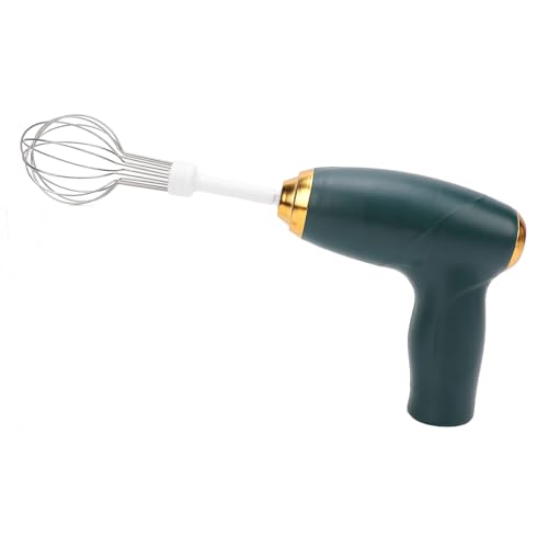 Asixxsix Cordless Hand Mixer, USB Rechargeable Electric Whisk Egg Beater Portable Handheld Electric Mixer, Electric Hand Mixer, Handheld Mixer for Baking Cake Egg Cream (Green)