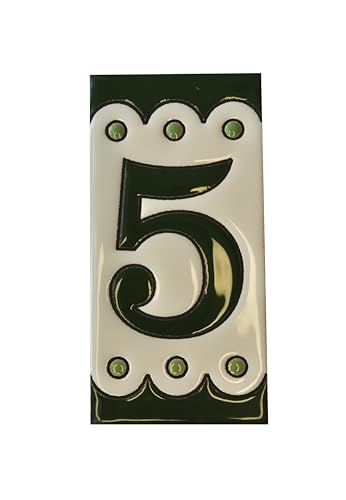 Azulejos de cerámica españoles M-7 pintados a mano, 11 x 5,5 cm o 5,5 x 11 cm (azulejo número 5)