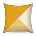 Y-F Housse de coussin imprimée géométrique jaune pour canapé, voiture, bureau, baiser 45 x 45 cm