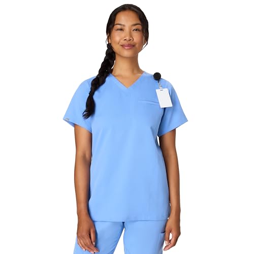 Hanes Women's Hanes Women's Premium Scrubs Top with Multiple Pockets, Comfort Fit Scrubs for Women, Nurse Essentials