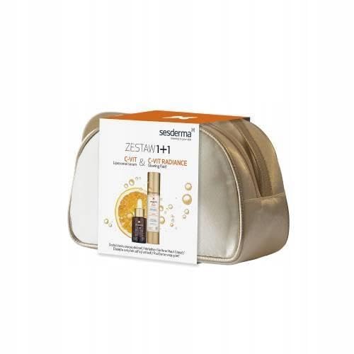 Sesderma C-VIT Juego de Navidad Radience Crema 50 ml + Suero de 30 ml, Vitamina C Anti-Aging Set, Hidratación & Glow, para piel radiante, ideal para todos los tipos de piel