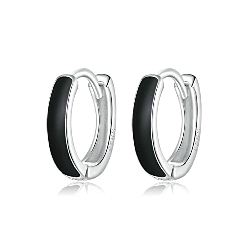 Créoles noires en argent sterling pour illuminer votre look de fête