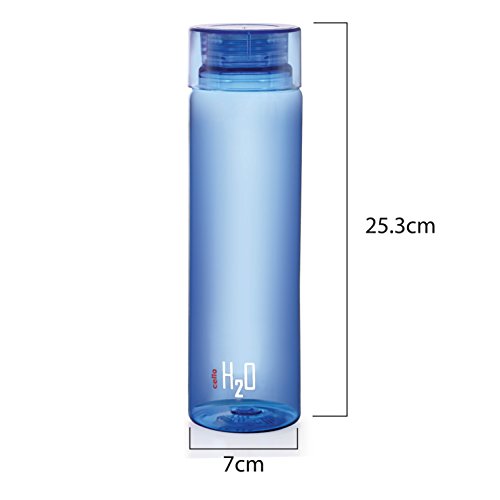 Image of Cello Plastic Water Bottle, 1 Litre, Set of 3, Blue