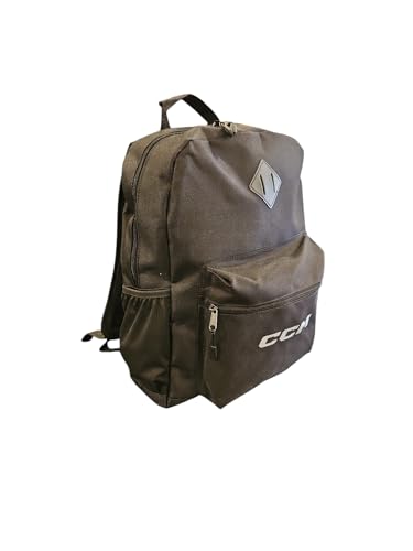 CCM Hockey Basic Rucksack, 600D Polyester, gepolsterte Gurte, Laptoptasche, Schwarz, Schwarz, 12.5’’ L X 16.5’’ H X 5’’ W, Basic CCM Hockey Basic Rucksack, 600D Polyester, gepolsterte Gurte, Laptoptasche, Schwarz, Schwarz, 12.5’’ L X 16.5’’ H X 5’’ W, Basic
