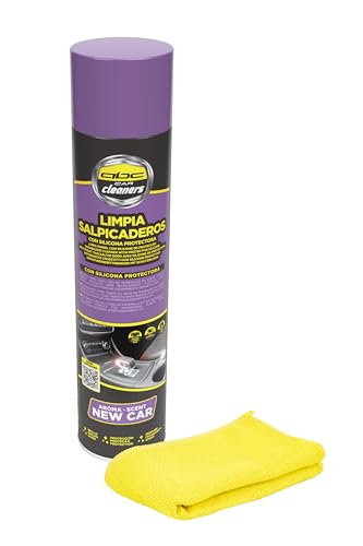 Abc Car Cleaners Spray Limpia Salpicaderos 585 ml con Bayeta. Aroma New Car con Silicona Protectora de plásticos y Vinilos.