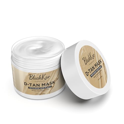 Image of D-Tan Mask 100gm | Instant Tan Remover for Bright Skin | Enriched with Kojic Acid, Milk, Honey, Green Tea & Sandalwood Oil | All Skin Types
