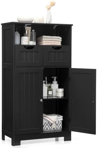 Amazon.com: Rovaurx Accent Floor Storage Cabinet with 2 Doors, Bathroom ...