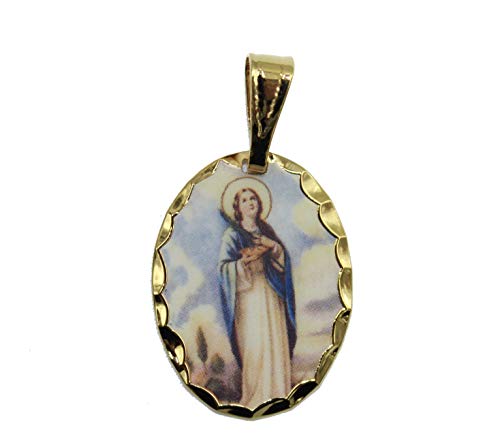 Virgen Del Valle Medalla Venezuela - Our Lady of the Valley Medal 14k Gold Plated Medal with 18 Inch Chain Virgen Del Valle Medalla Venezuela - Our Lady of the Valley Medal 14k Gold Plated Medal with 18 Inch Chain