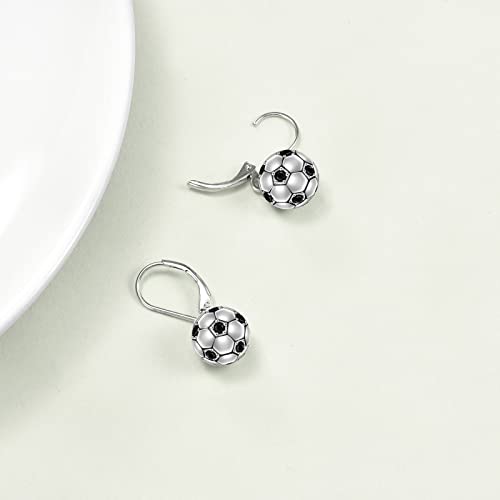 Soccer/Volleyball Earrings for Women Sterling Silver Ball Earrings Gifts Hypoallergenic (soccer)3