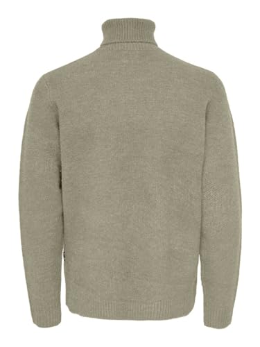 Pull à col rond pour homme ONLY & SONS Patrick coupe droite en maille beige