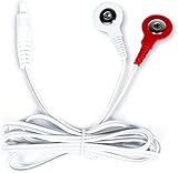 One Pair Replacement Lead Wires, for Easy@Home EHE029N TENS Machine, 2.0mm Mini Plug to Two 3.5mm Snap Connectors,2pc/Pack #EHE029N(W)