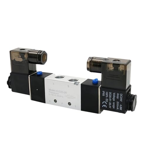 Électrovanne 4V220-08 à double bobine interne pour contrôle pneumatique stable - 6