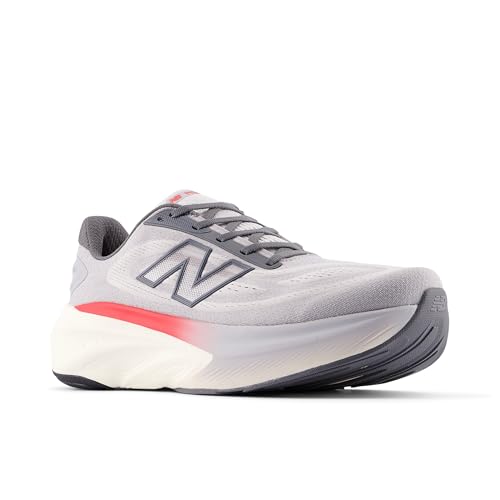 New Balance New Balance Men's Fresh Foam X More V6 Running Shoe, Grey Matter/True Red/Castlerock, 8.5 M