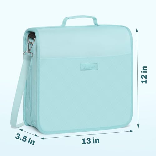 SUNEE Zipper Binder 3 Ring, 3 Inch O-Ring with Handle and Shoulder Strap, 600-Sheet Capacity, 5-Tab Expanding File Folder, Multi-Pockets for Middle School Organizer Binder with Zipper, Sky Blue by SUNEE - Image 5