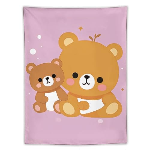 Tapisserie murale ours mignon : un poster en tissu doux pour chambre