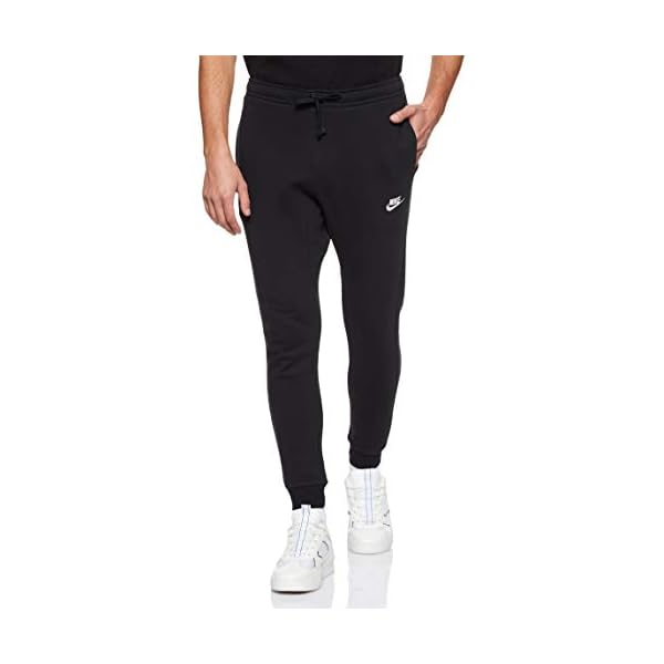 Mens-Nike-Sportswear-Club-Jogger-Sweatpant Nike Men's Sportswear Club Joggers, Black/White, Medium