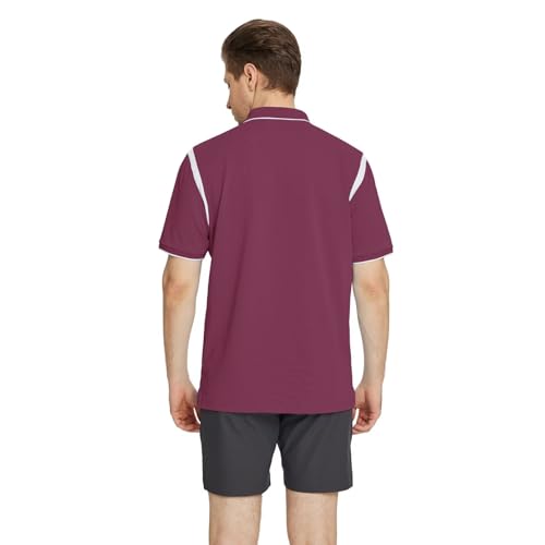 M MAELREG Camisas polo masculinas de manga curta casual ajuste seco leve desempenho absorção de umid
