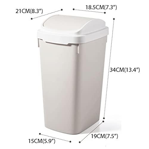 Bote de basura ZAW con tapa elegante para baños y salas de estar 3