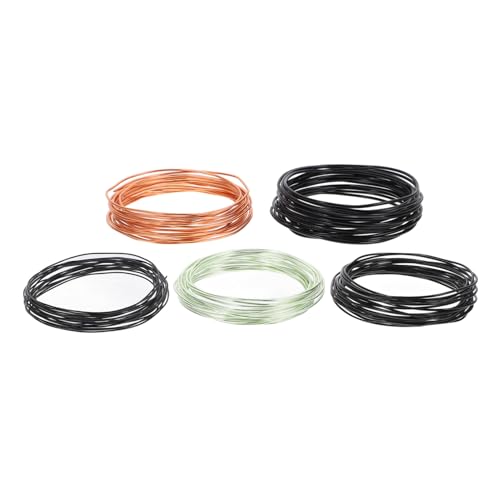 ibasenice 5 Rolls Bonsai Training Wire Set Anodized Aluminum Armature Wire Durable Crafting for Plant Shaping Garden Projects for Beginners and Professionals