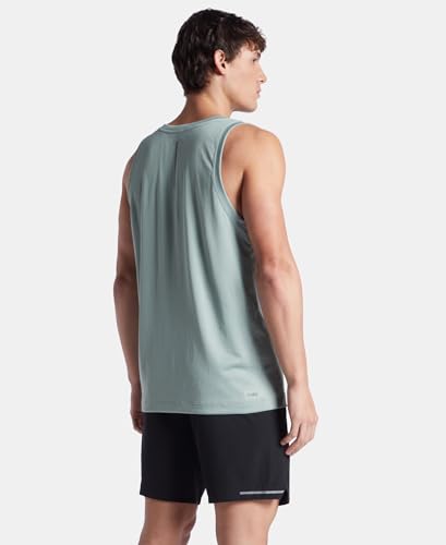 Image of Jockey MV57 Men Lightweight Microfiber Solid Active Wear Tank Top with Breathable Mesh