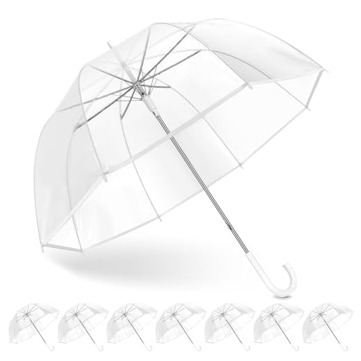 Best clear bubble umbrella 8 Pack Clear Bubble Umbrella Wedding Set