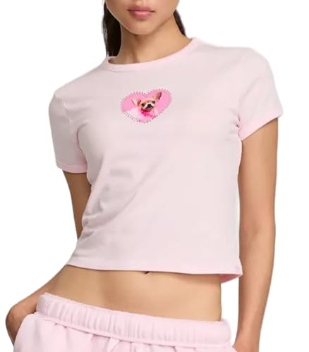 Victoria's Secret PINK | Elle Baby Tee, Pink Tulip, XL - image 1