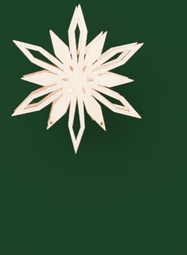 Rudolphs Schatzkiste Beleuchtungszubehör Aufsteckstern mit 12 Ecken Natur...