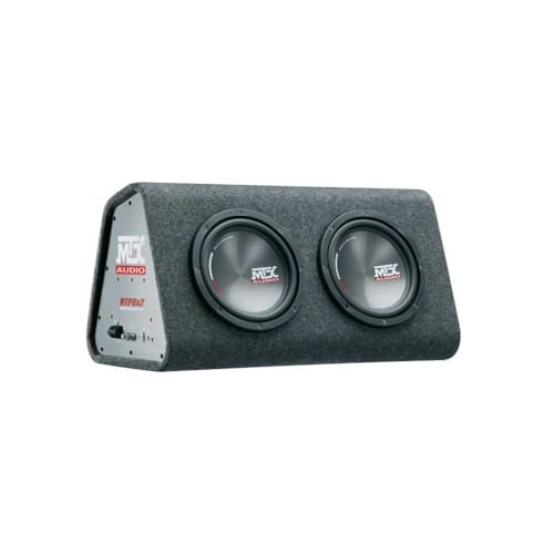 Caisson de grave - MTX AUDIO - Actif reflex avec double subwoofers 20cm - Ampli Classe-D 240Wrms - Filtre actif - Télécommande