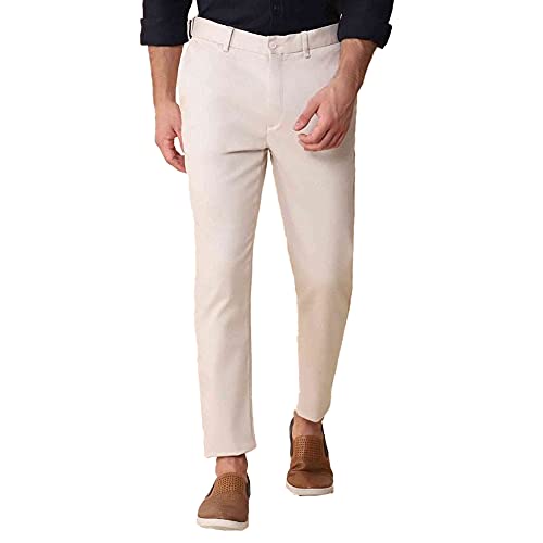 Image of Blackberrys Men's Cotton Blend Regular Casual Trousers