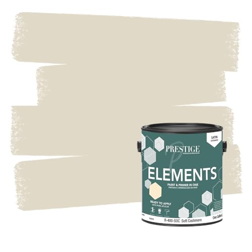 PRESTIGE Paints Elements Interior Paint and Primer in One, Satin, 1 Gallon, Soft Cashmere