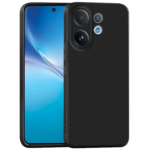 Image of Back Cover for Vivo V60 5G / V60e 5G / T4 Pro 5G | Full Camera Protection | Premium Liquid Silicon Case | Flexible Bumper Case for Vivo V60 5G / V60e 5G / T4 Pro 5G (Black)