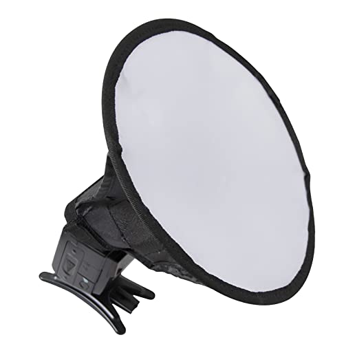 Mini Softbox Diffuseur de Flash, Softbox de Ronde Diffuseur Flash, Softbox de Caméra Portable Diffuseur, Pliable, Universel, pour Appareil Photo Flash Externe, 20 cm