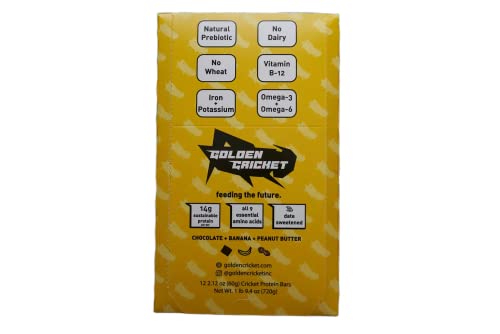 Golden Cricket® Protein Bars (12-count) - Peanut Butter Chocolate Banana - No Dairy, No Gluten, No Soy, High in Nutrients - Image 4