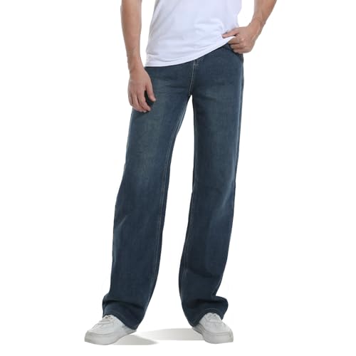 Basic Jeans for Tall Men, Big and Tall Size, 36 Long Inseam, Lengthen and Large Size, Casual Fit Loose Jeans