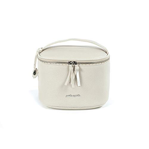 Pasito a Pasito. Neceser de Bebé Vanity Biscuit. Bolso organizador para aseo e higiene del bebé. Práctico y cómodo de llevar.Eco-leather tipo vacuno Color Beige. Medidas 24 X 16 X 19 cm.