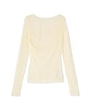 [ナチュラルビューティーベーシック] レースドレープカットソー【ホワイト/Free Size】